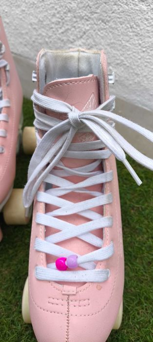 Patins 4 rodas rosa