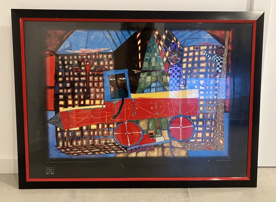 Serigrafia Hundertwasser com moldura