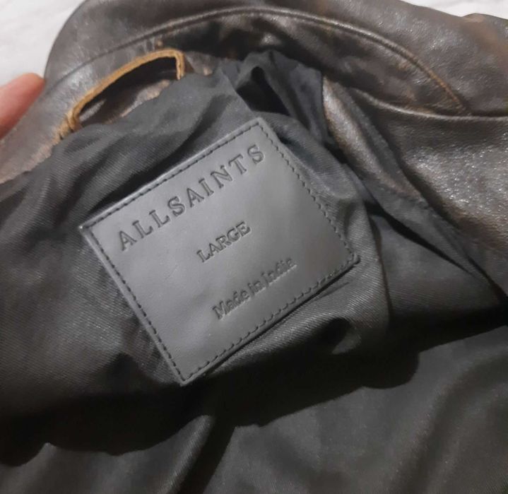 Allsaints мужская куртка Оригинал натуральная кожа