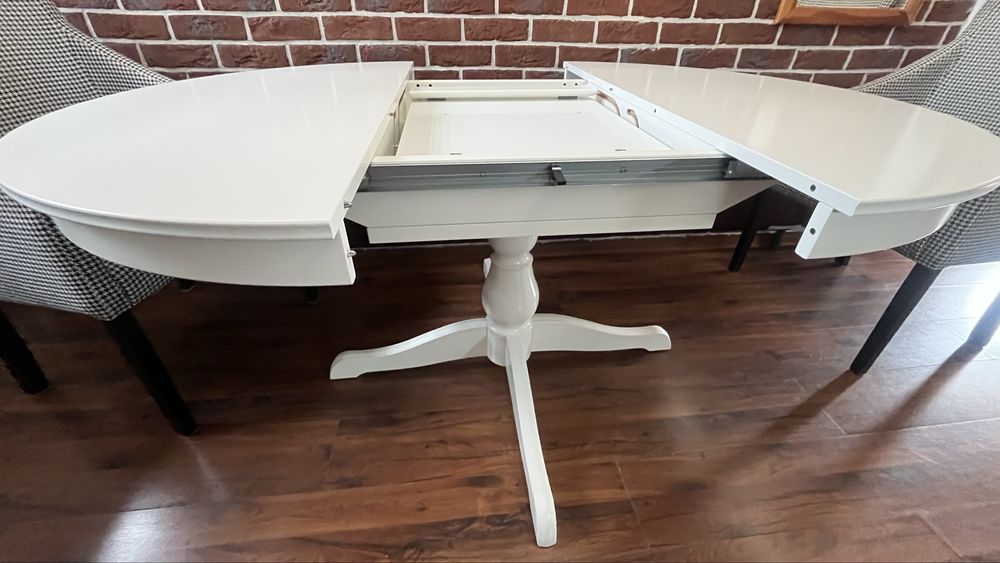 Stół okrągły INGATROP Ikea rozkładany 110cm
