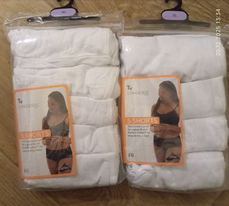 Женские трусы шорты TU Lingerie, хлопок, новые, 9 шт, размер 16