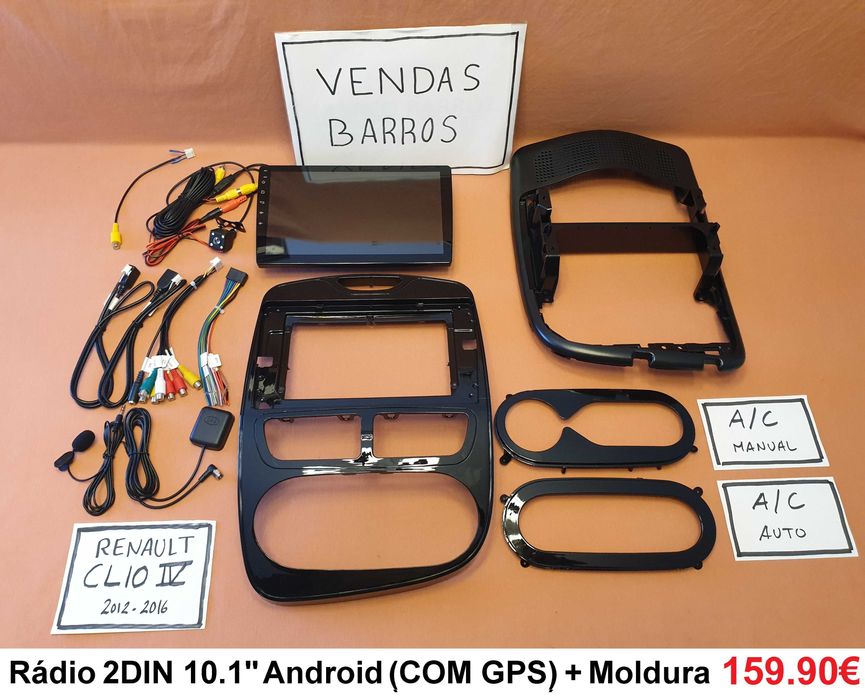 (NOVO) Rádio 2DIN • Renault Clio (4) IV (2012 a 2020) • Android 4+64GB