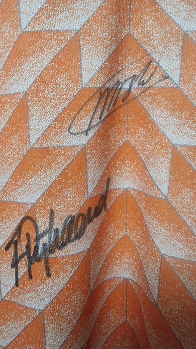 Camisola  da Holanda  da laranja mecânica  assinada  pelos 3 maiores