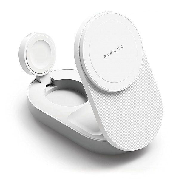 Ringke 3In1 Magnetic Magsafe Wireless Folding Charger 25W Qi2.2 White