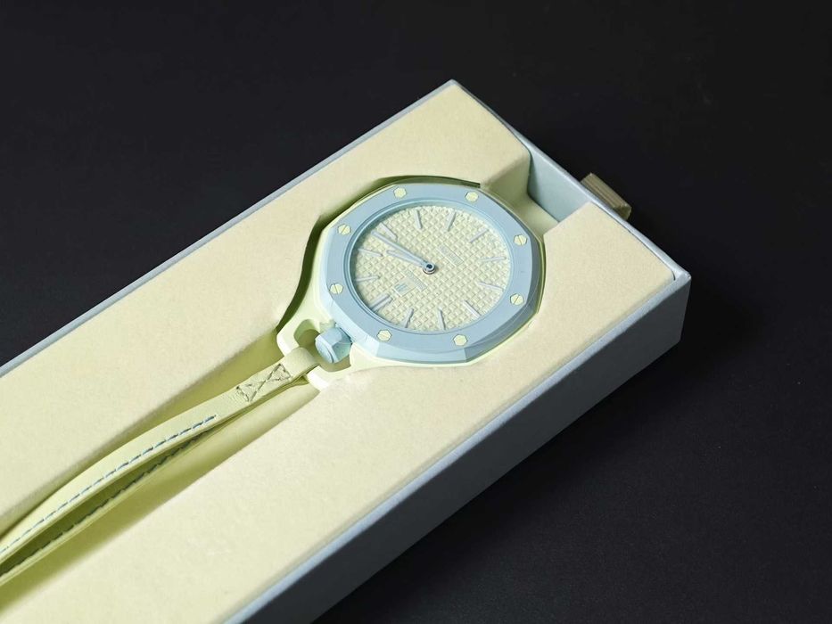 Swatch AP Blaue Acht SSX03L101N– limonkowy tapisserie, niebieski bezel