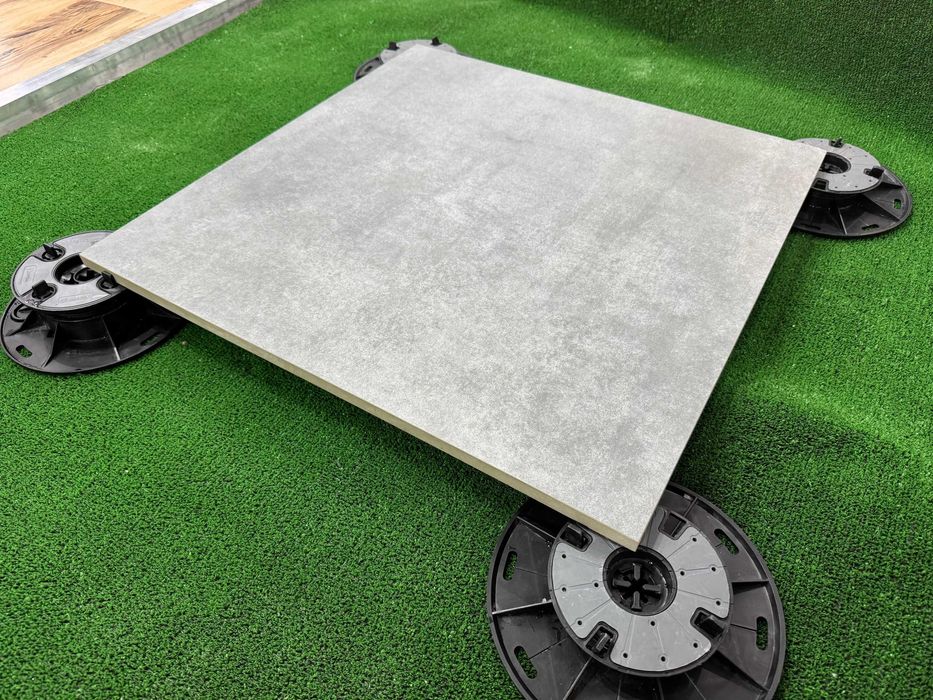 Gres tarasowy 60x60x2 cm 20mm szary beton płyta na taras ogród gat. 1
