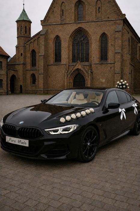BMW 840i do ślubu-elegancja,luksus Białe skóry!Kierowca