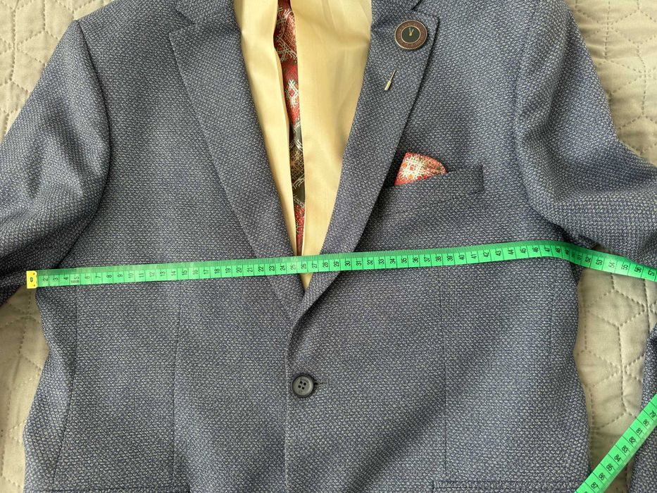 Чоловічий синьо-сірий костюм італійської фірми GIOTELLI