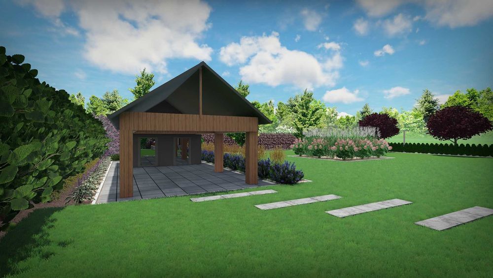 Projekt ogrodu , aranżacja terenu