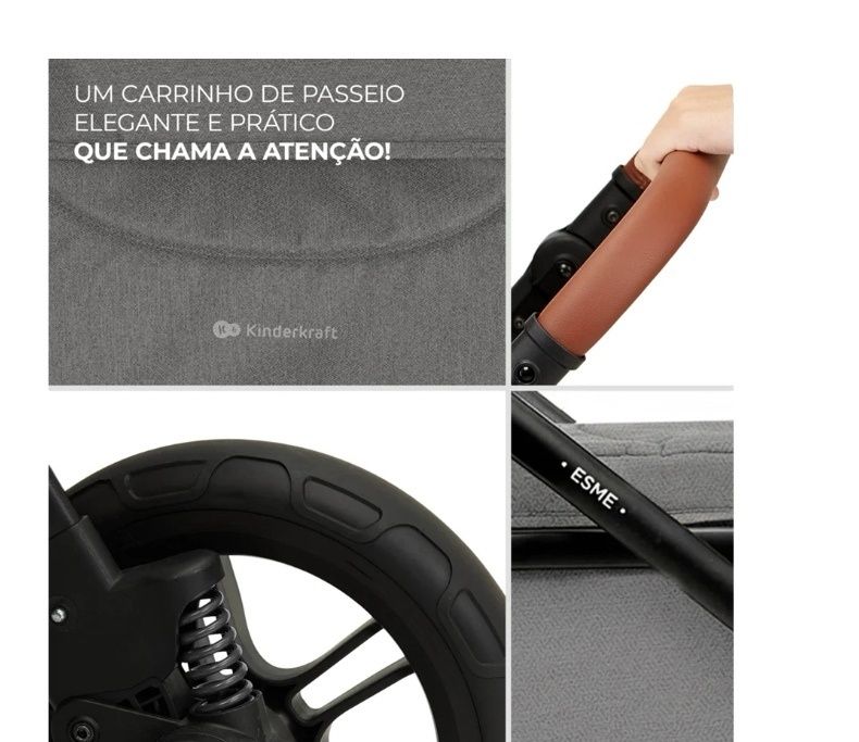 Carro bebé kinderkraft esme  novo, ainda com um ano de garantia