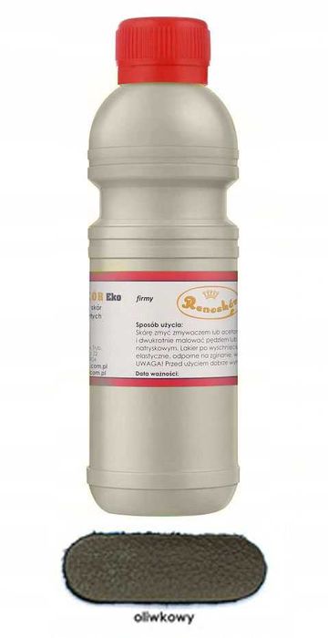 RENOSKÓR farba lakier do skóry Oliwkowy 200ml