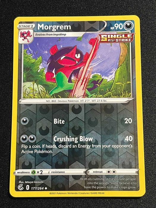 Carta Pokémon Morgrem 177/264 Fusion Strike