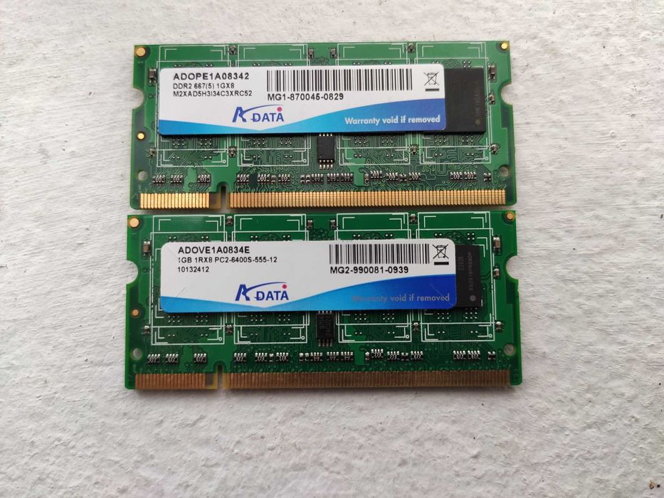 Memória RAM 1Gb DDR2 x2 unidades64309610784003120