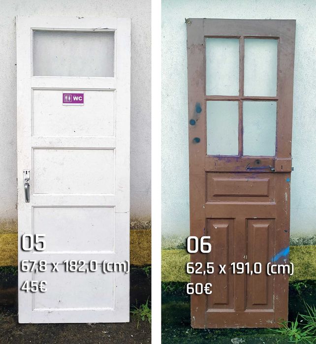 portas e janelas antigas de (verdadeira) madeira  | optimas para restauros de espaços vintage