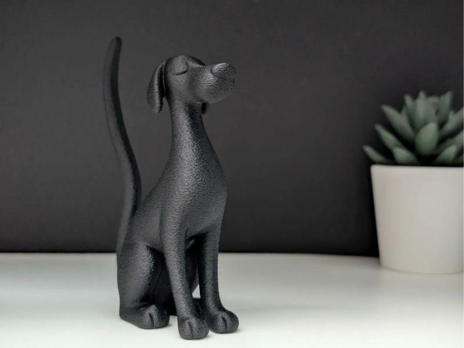 Elegant Modern-Line Dog Statue