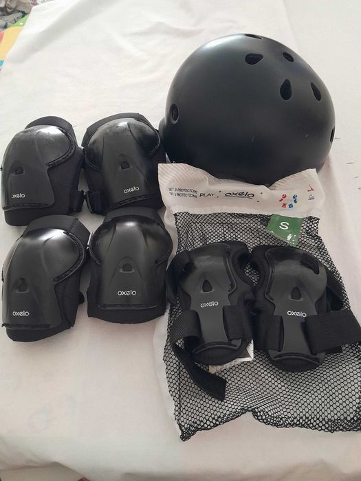 Proteções para Patins/Skate/Trotinete Criança Preto