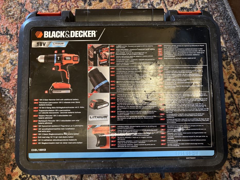 Wiertarko-wkrętarka 18V Black & Decker Lithium