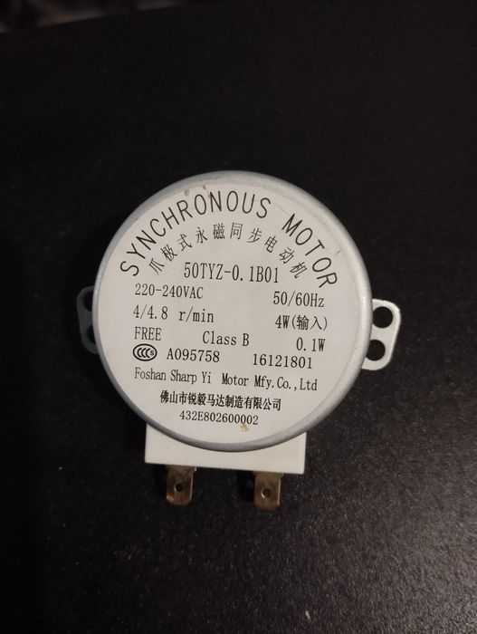 Silniki synchroniczne do talerza mikrofali