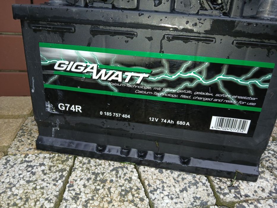 Akumulator gigawatt 74ah 680a