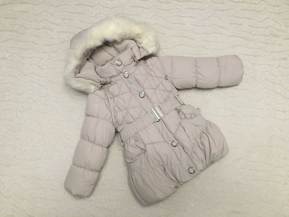 Зимова тепла дитяча подовжена куртка пальто на/для дівчинки 92-116