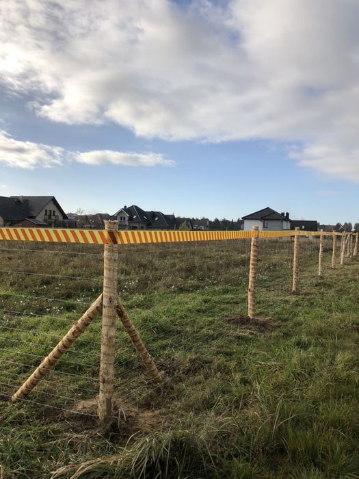 Siatka leśna stemple ogrodzenie budowlane płot ogrodzenie tymczasowe
