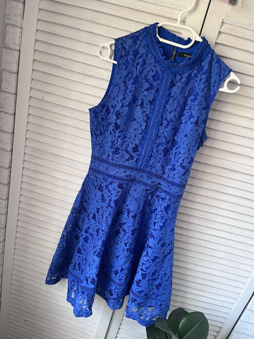 Sukienka damska niebieska Reserved, rozmiar 36, koronkowa