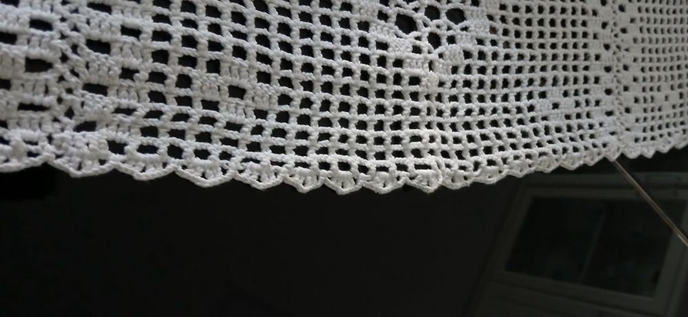 Toalha retangular de crochet