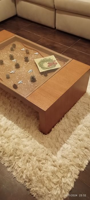 Mesa de centro retangular