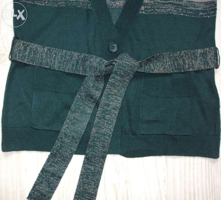 Sweterek Mexx XS/34-36 zielony na top, bluzkę, golf praca/biuro