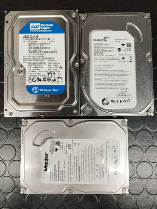 Discos HDDs 2,5" e 3,5" usados