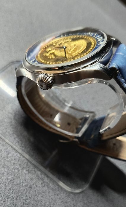 Zegarek szwajcarski Fortis 21j w medalu USA stal pasówka