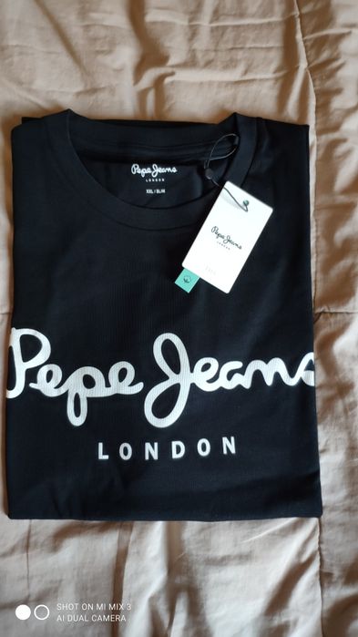 Pepe Jeans czarny t-shirt rozm XXL Slim jak XL