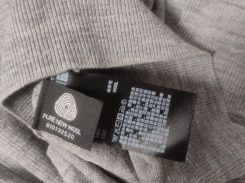 Sweter Uniqlo r. M szary 100% wełna