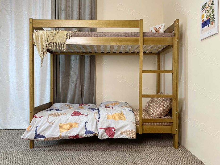 Двоярусне ліжко, двухъярусная кровать 90х160 Темний світлий горіх