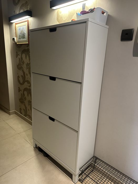 Szafka na buty, 3 przegrody, biała Ikea