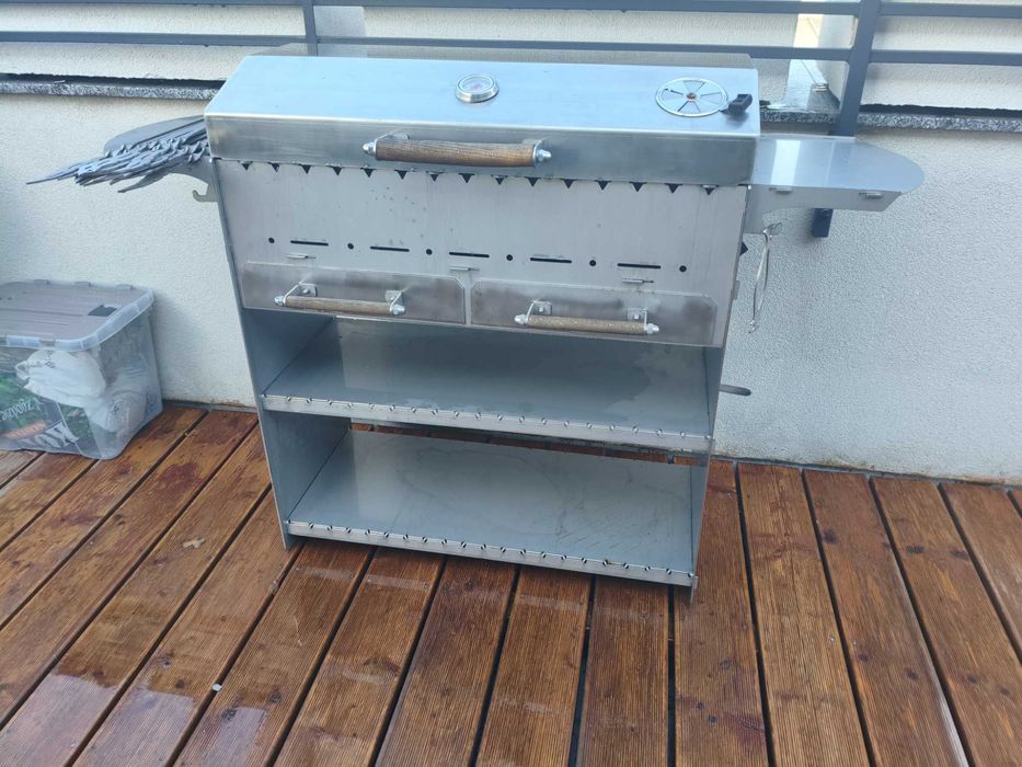 Grill solidny nierdzewny