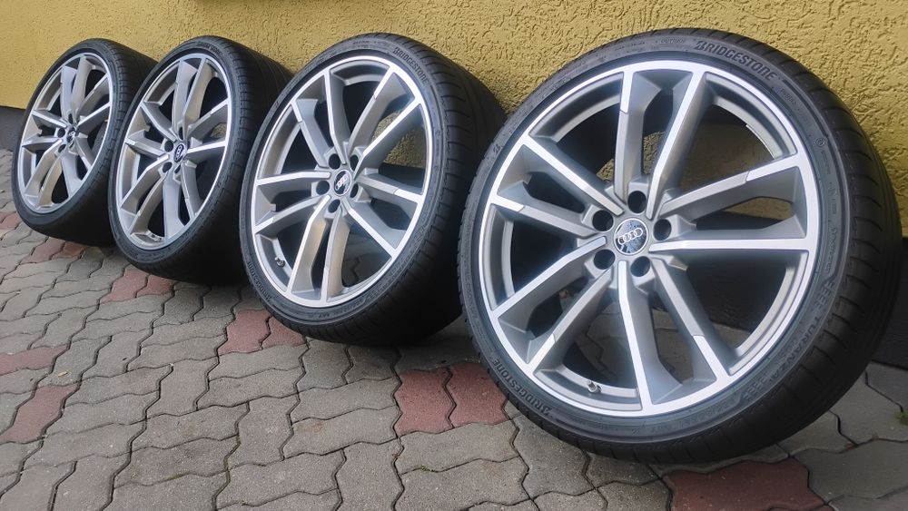 Felgi 21 Koła Audi SPORT A6 C8 4K0 ET43 8,5J 5x112 IDEALNE Czujniki