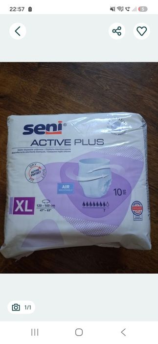 Pieluchomajtki Seni Active Plus XL