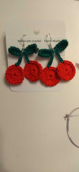 Cerejas, Melancias e Flores em Brincos