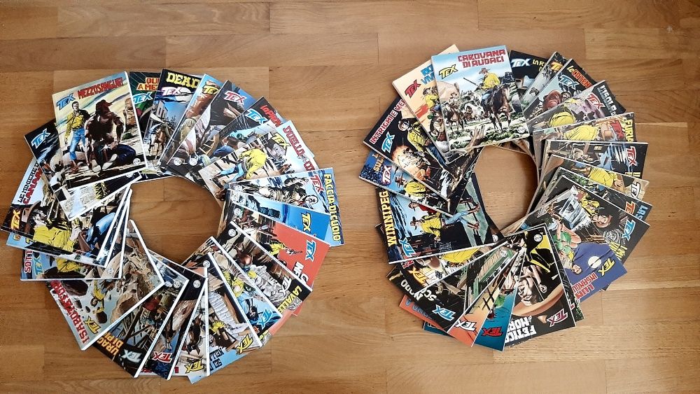 Lote Tex Willer, BD original em italiano. 154 álbuns da série regular