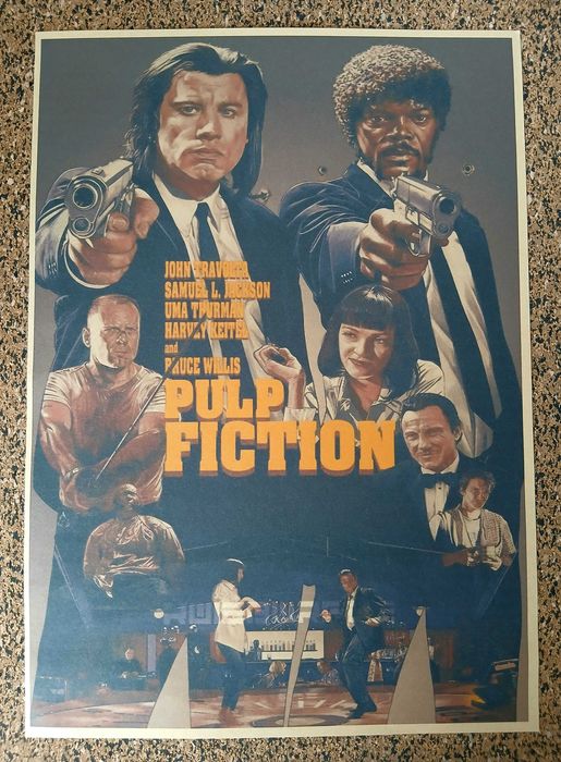 Poster - "Pulp Fiction" (papel kraft, 30x42 cm)