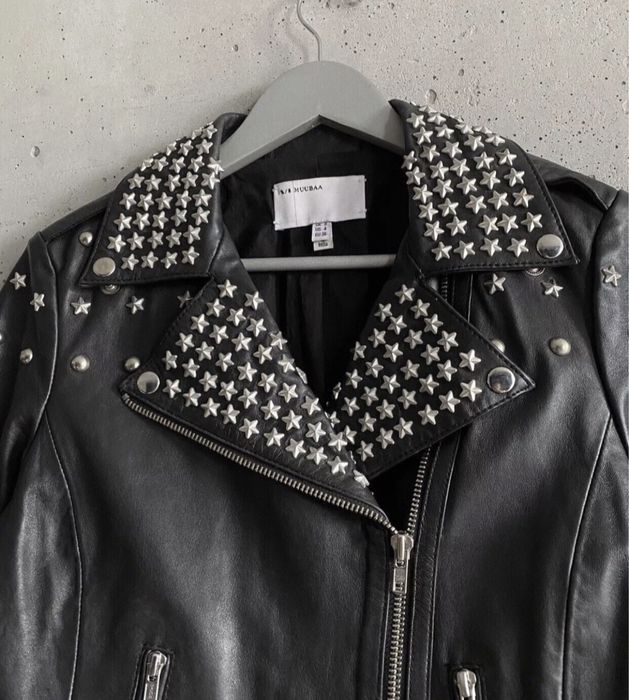 Кожана куртка косуха в стилі Chrome hearts