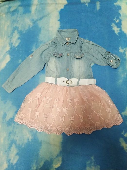 Нарядна,модна,джинсова сукня,платя для дівчинки 3-4 р