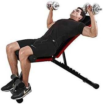 Banco de musculação dobrável, 113 x 50 x 130 cm, peso máx: 250 Kg