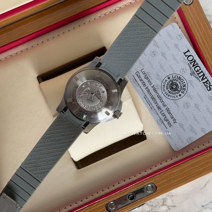 Часы Longines Hydroconquest серые мужские Годинник