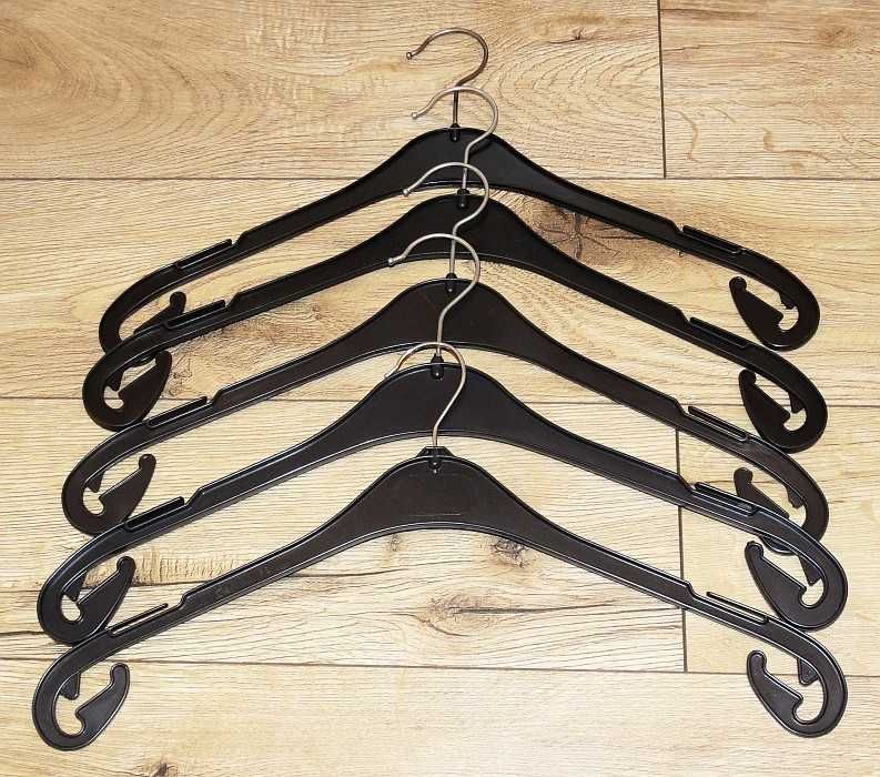 Wieszaki do bluzek, koszul, sukienek, garsonek, czarne komplet 5 sztuk
