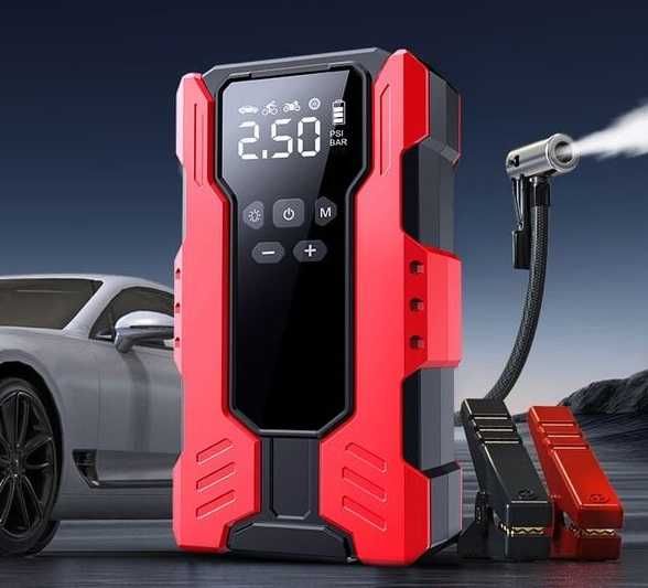 Пуско-зарядное устройство Бустер с компрессором Redline 39800mAh,1800A