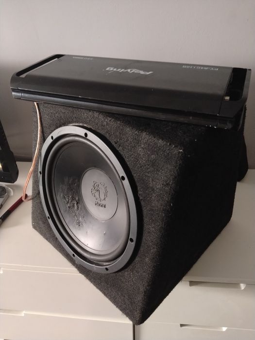 Wzmacniacz samochodowy + Subwoofer samochodowy Magnat Power Bull 300