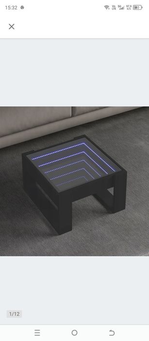 Stolik kawowy LED infinity rgb