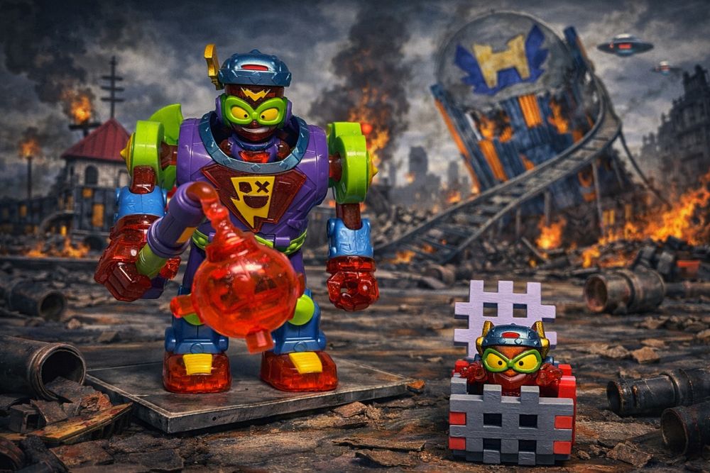 Unikalny zestaw Kid Fury Superbot +mały Kid z Deską +Soniczka